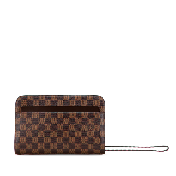 Pre-Loved Louis Vuitton Damier Ebene Saint Louis Pochette - Picture 1 of 11
